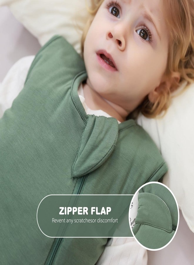 Mosebears Unisex Rayon Made from Bamboo Sleep Sack with 2-Way Zipper,2.5 Tog Baby Winter Sleep Sack (Dark Green,6-18 Months) - Image 3
